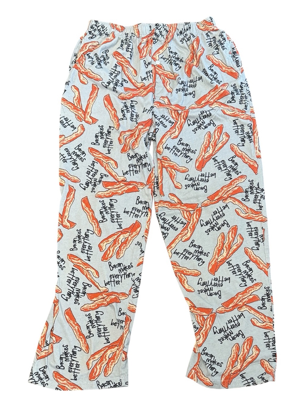Gray Bacon-Print Men's Lounge PJ Pants